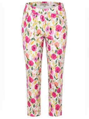 Charlie Paige Floral Pants Suzanne Allard Crop NWT  XL